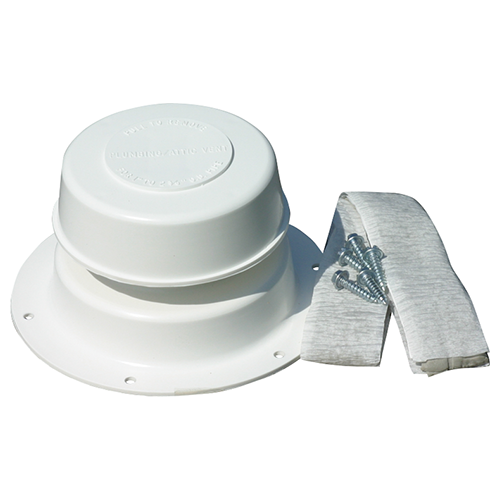 Camco 40133 Plastic Plumbing Vent Kit - Colonial White Bilingual
