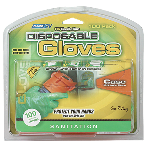 Camco 40285 RV Sanitation Disposable gloves - 50 pairs Green
