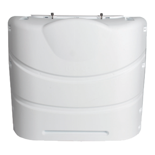 Camco 40542 Propane Tank Cover - Polar White (Fits 30# Steel Double Tank)