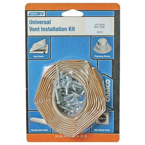 Camco 25013 Universal Vent Installation Kit - with Butyl Tape Bilingual