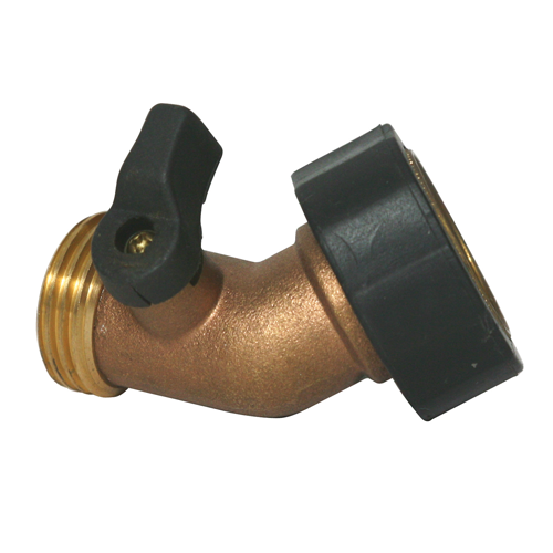 Camco 20173 Shut Off Valve Brass 45° - Bilingual