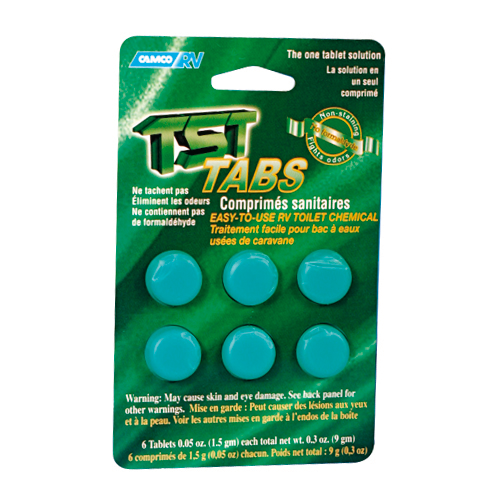 Camco 41152 TST Tabs - 6/card Bilingual