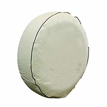 Camco 45355 Spare Tire Cover - I_28" Dia Vinyl Colonial White Bilingual