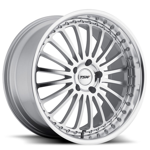 TSW 1895SIL355112S72 - Silverstone 18x9.5 5x112 ET35 CB72.6 Silver with Mirror Face & Lip