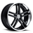 SIMPLEX 19X9.5 5-112 39P C66.6 BLACK - CHROME SS LIP