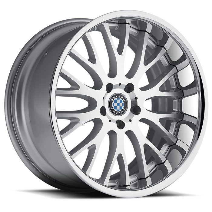 MUNICH 18X8.5 5-120 15P C74.1 SILVER MCH - CHROME LIP