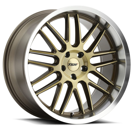 TSW 2085AVA505114Z76 - Avalon 20x8.5 5x114.3 ET40 CB76.1 Bronze avec façade brossée et contour machiné