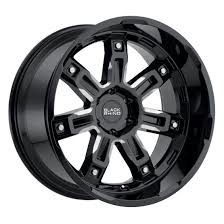 LOCKER 20X11.5 5-127 44N C71.5 GLOSS BLACK W/MILLED SPOKES