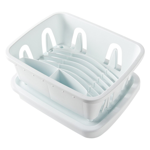 Camco 43511 Mini Dish Drainer & Tray  - White  Bilingual