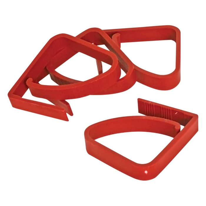 Camco 44003 Red Tablecloth Clamps  - 4/Card  Bilingual