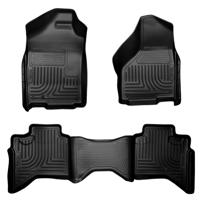 Husky Liners 98031 - WeatherBeater 1st & 2nd Row Black Floor Liner Set Ram 02-08