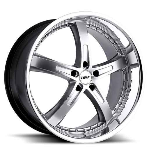 TSW 1995JAR205112S72 - Jarama 19x9.5 5x112 ET20 CB72.6 Hyper Silver with Mirror Cut Lip