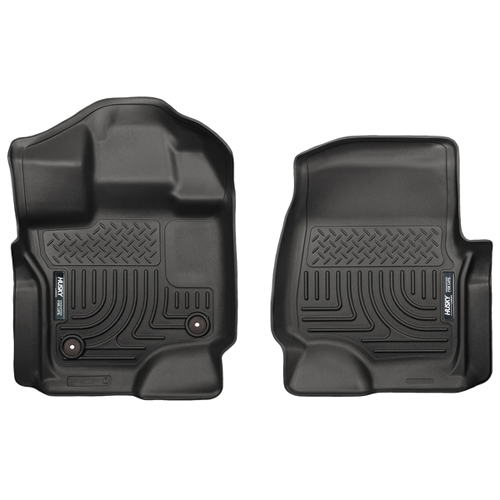 Husky Liners 18361 - WeatherBeater 1st Row Black Floor Liners Ford F-150 SuperCab/CrewCab 15-19