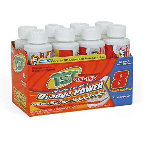 Camco 41198 TST Orange Singles  - 8-4oz Bottles  Bilingual