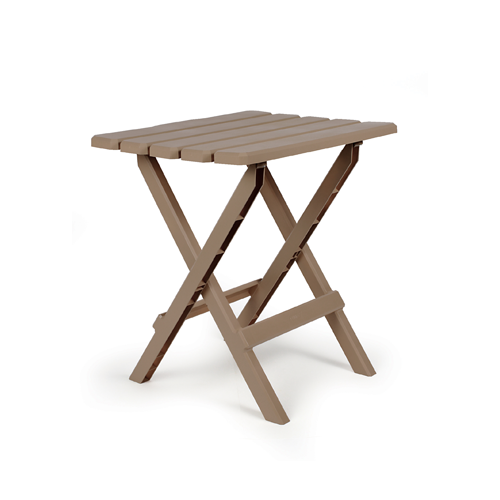 Camco 51887 Large Adirondack Table - Plastic, Taupe Bilingual