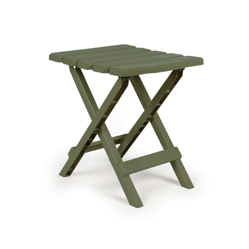 Camco 51880 Small Adirondack Table - Plastic, Sage  Bilingual