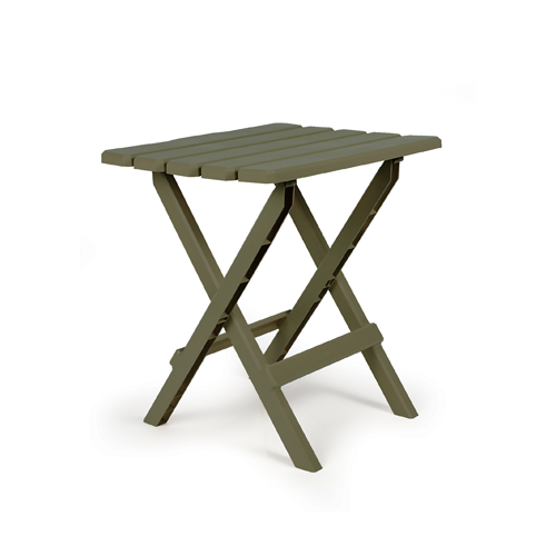 Camco 51884 Large Adirondack Table - Plastic, Sage  Bilingual