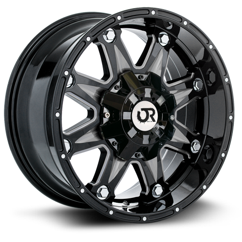 SPINE 18X9 8-165.1 15P C125 BLACK - MILLED SPOKE