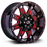 RTX Offroad 082163 - Spine 20x9 5x114.3/127 ET0 CB71.5 Black with Milled Red Spokes