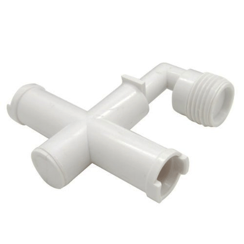 Dura RV Exterior Shower Diverter Tee Replacement - White