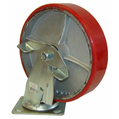 SWIVEL POLYURETHANE 4" WITH  BRAK