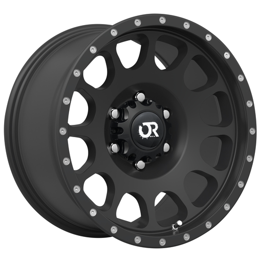 RTX Offroad 082685 - Baja 17x9 5x127 ET-18 CB71.5 Satin Black with Milled Rivets