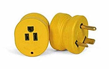 Camco 55222 15AM/30AF Power Grip Adapter  - 125V/1875W Bulk CSA