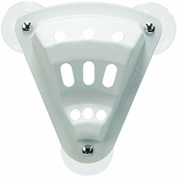 Camco 45502 Flag Holder - Suction Cup 3"W x 5"H, White (3 flags)