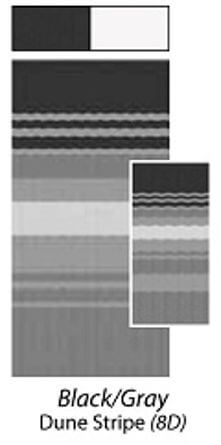 AWNING FABRIC 196" SINGLE SIDED DUNE BLACK/GRAY