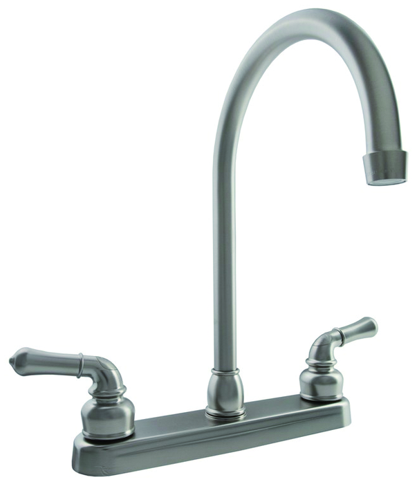 Dura J-Spout RV Kitchen Faucet - Brushed Satin Nickel