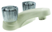 Dura RV Lavatory Faucet w/Smoked Acrylic Knobs - Bisque Parchment