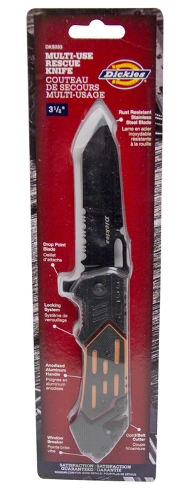 DICKIES MULTI PURPOSE FOLDING KNIFE 3.5in