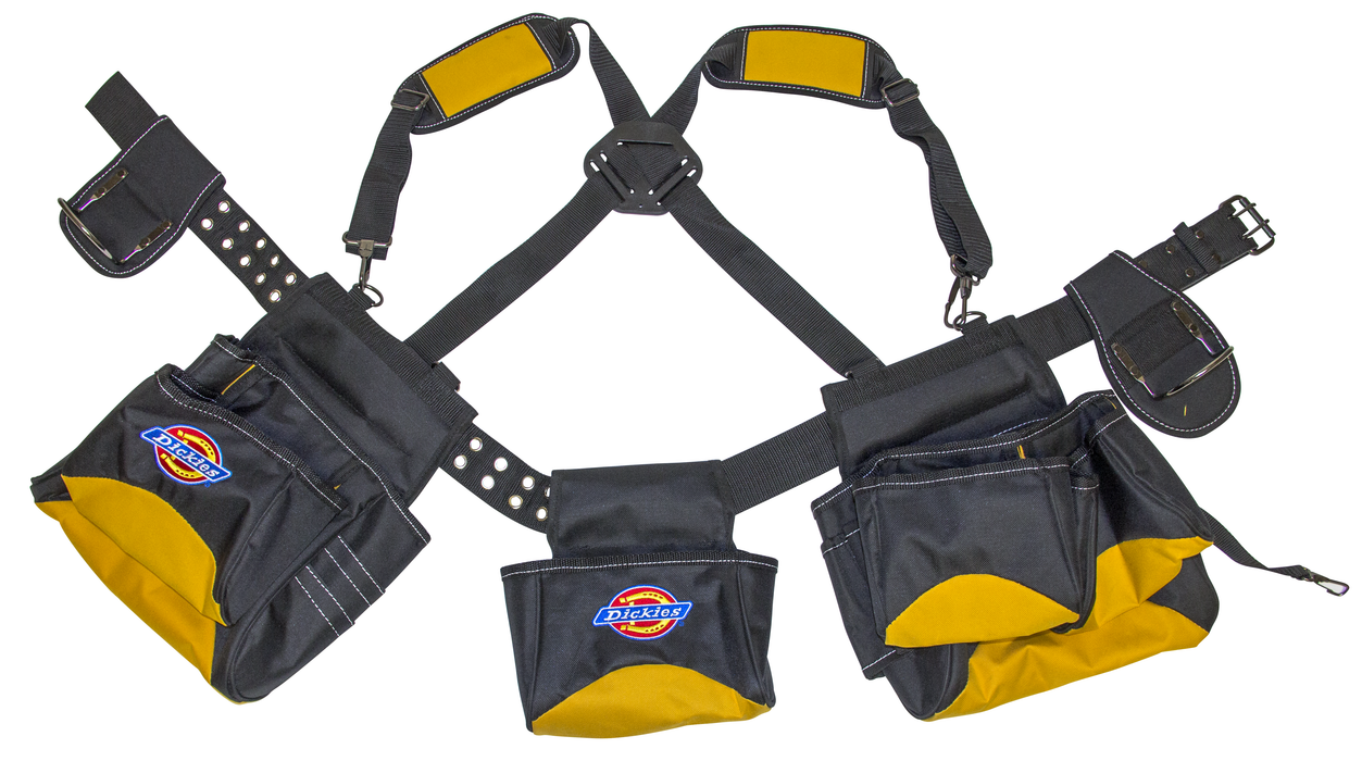 DICKIES TOOL BELT, 13 POCKETS & SUSPENDERS