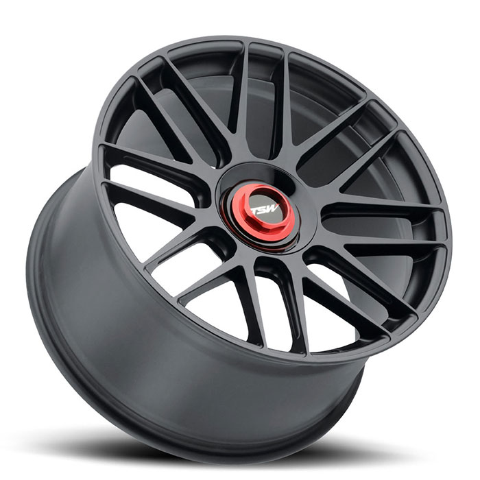 TSW 1995HKT355112B66 - Hockenheim-T 19x9.5 5x112 ET35 CB66.6 Double Black with Ball Milled Spoke