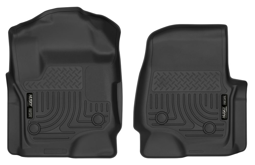 Husky Liners 52731 - X-Act Contour 1st Row Black Floor Liners Ford F-250 Super Duty Crew Cab 17-19