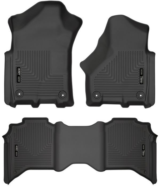 Husky Liners 94081 - WeatherBeater 1st & 2nd Row Black Floor Liners Ram 2500 Crew Cab 2019