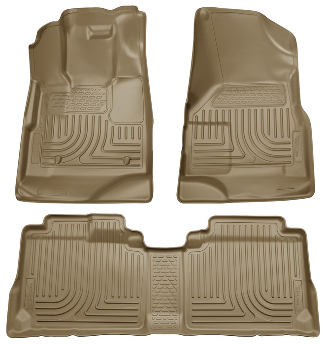 Husky Liners 98143 - WeatherBeater 1st & 2nd Row Tan Floor Liner Set Cadillac SRX 10-16