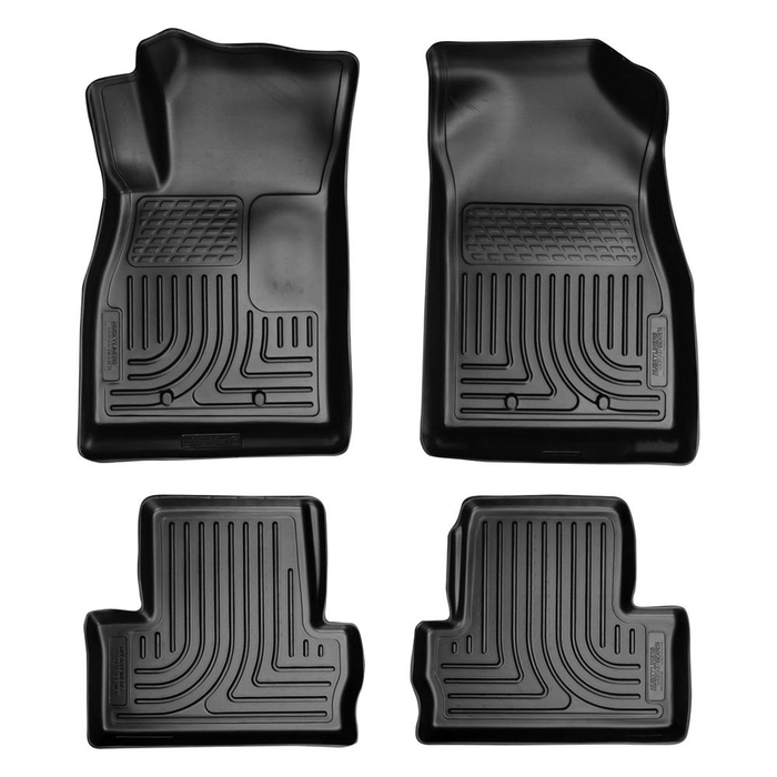 Husky Liners 98181 - WeatherBeater 1st & 2nd Row Black Floor Liner Set Chevy Volt 11-15