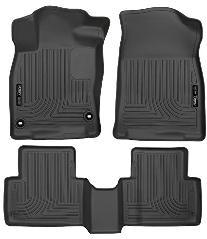 Husky Liners 98461 - WeatherBeater 1st & 2nd Row Footwell Coverage Black Floor Liner Set Honda Civic 16-19