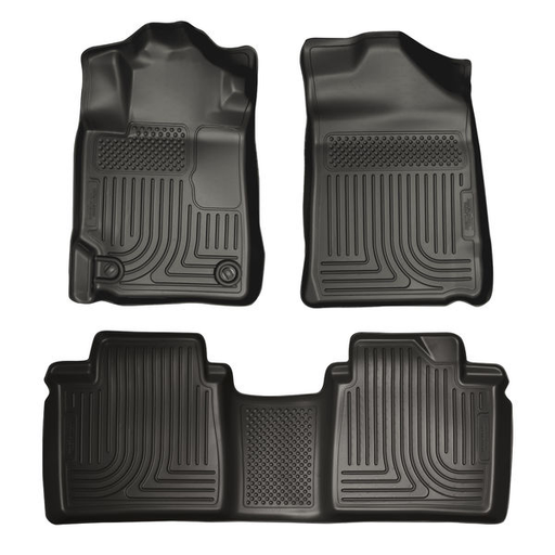 Husky Liners 98511 - WeatherBeater 1st & 2nd Row Black Floor Liner Set Toyota Camry 07-11