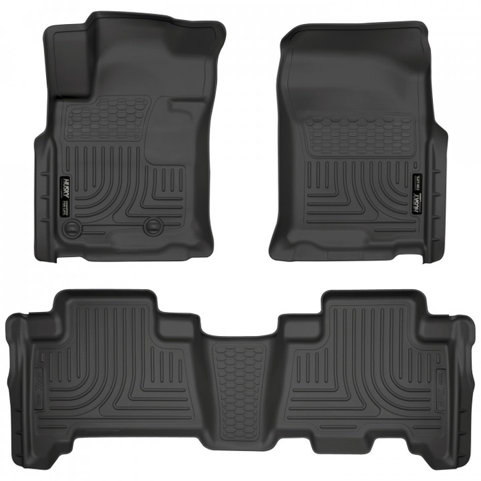 Husky Liners 98571 - WeatherBeater 1st & 2nd Row Black Floor Liner Set Toyota 4Runner 10-12