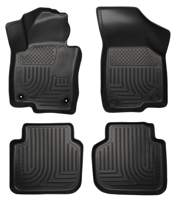 Husky Liners 98681 - WeatherBeater 1st & 2nd Row Black Floor Liner Set Volkswagen Passat 12-19