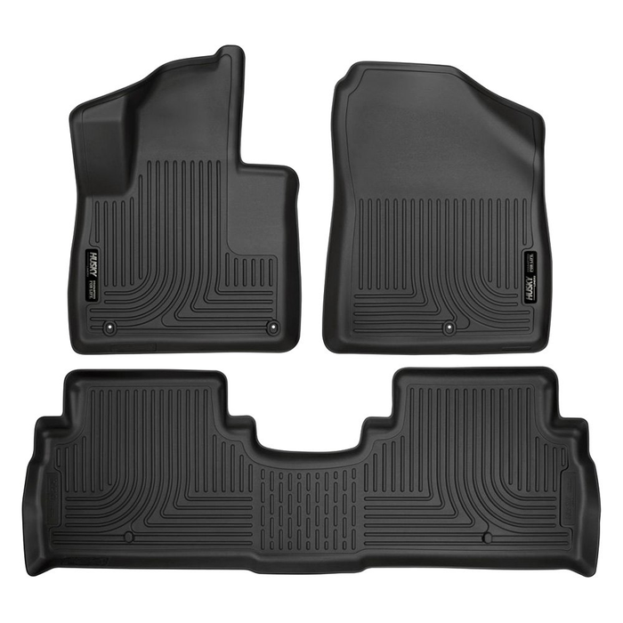 Husky Liners 98691 - WeatherBeater 1st & 2nd Row Black Floor Liner Set Kia Sorento 16-19