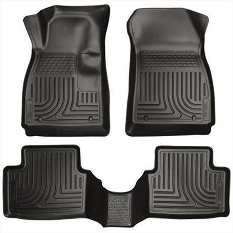 Husky Liners 98751 - WeatherBeater 1st & 2nd Row Black Floor Liner Set Ford Fiesta 11-19