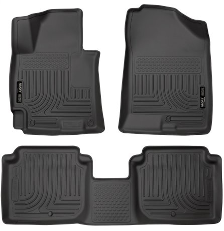 Husky Liners 98941 - WeatherBeater 1st & 2nd Row Black Floor Liner Set Hyundai Elantra 14-16