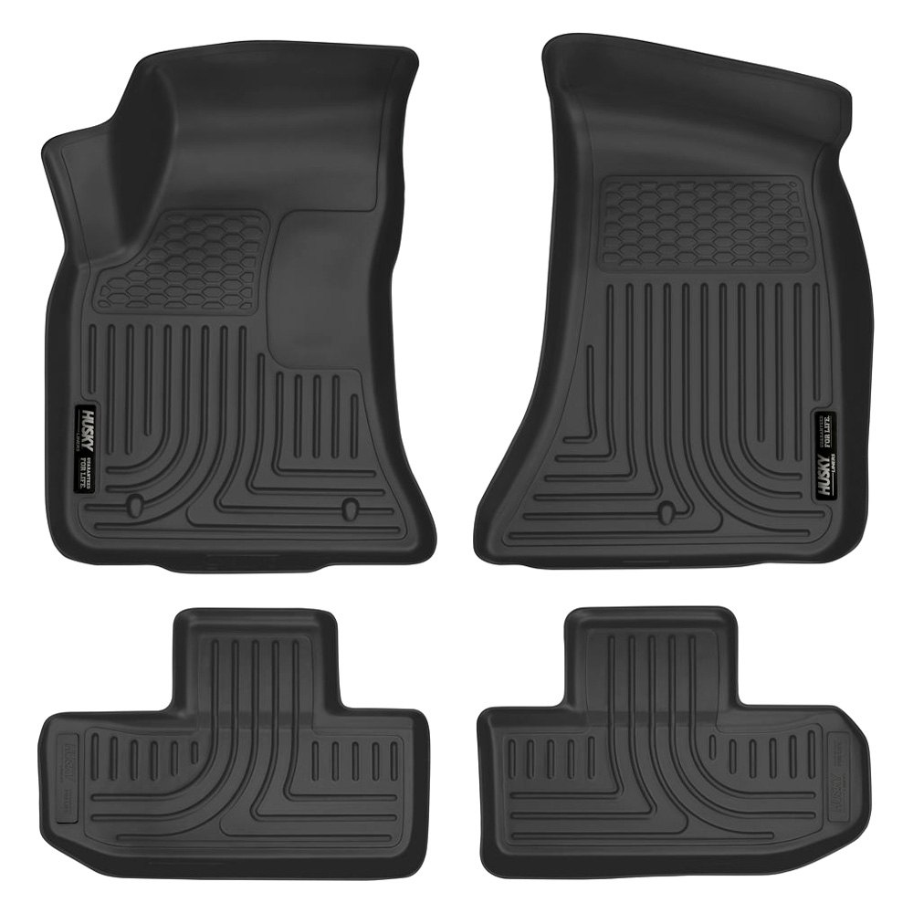 Husky Liners 99171 - WeatherBeater 1st & 2nd Row Black Floor Liner Set Dodge Challenger 16-19