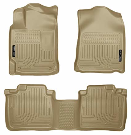 Husky Liners 99553 - WeatherBeater 1st & 2nd Row Tan Floor Liner Set Lexus RX350 10-15