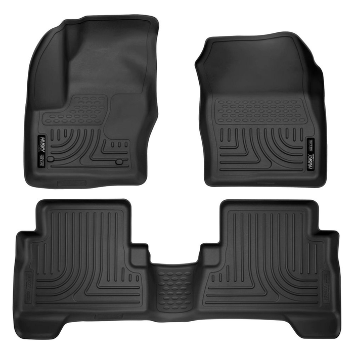 Husky Liners 99741 - WeatherBeater 1st & 2nd Row Black Floor Liner Set Ford Escape 13-19