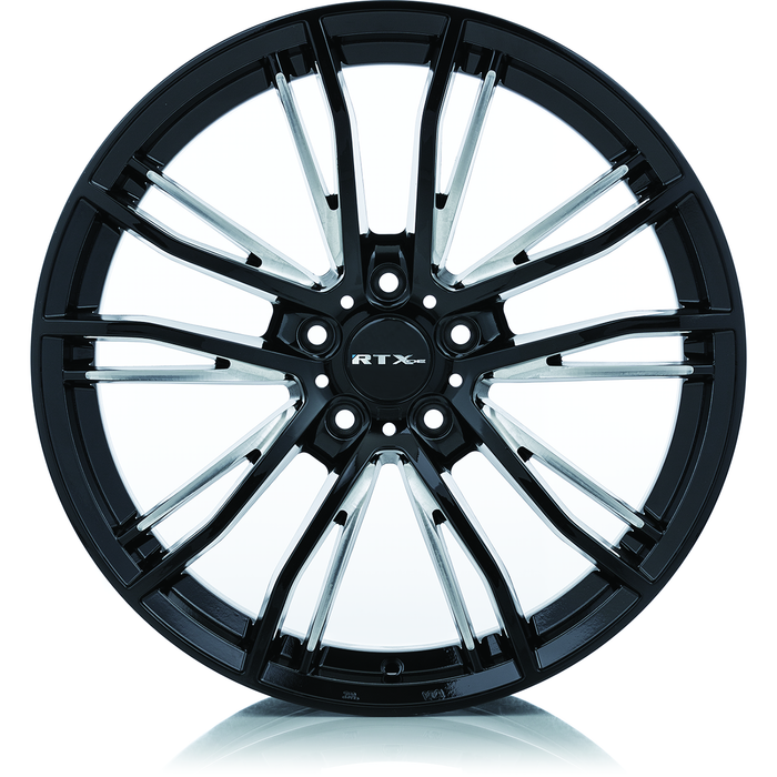 RTX OE 082007 - Kleve 20x9 5x120 ET35 CB74.1 Black with Milled Spokes