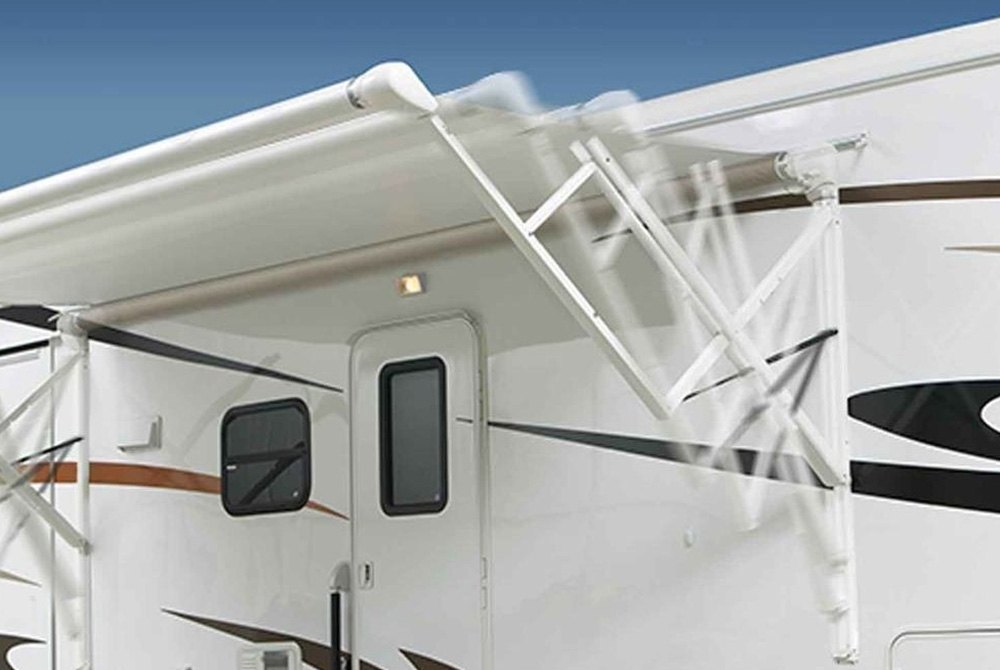 AWNING TRAVEL'R,1/2 BACK,ADJUSTABLE WHITE